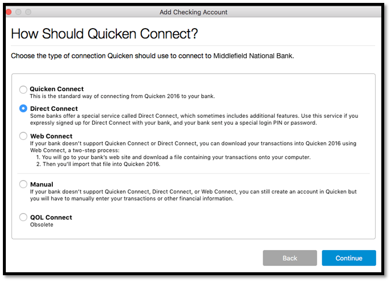 transactions not showing up in quicken 2016 (quicken for mac)